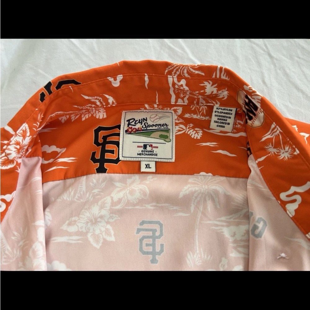 Reyn Spooner MLB San Francisco Giants Hawaiian Button Up Shirt Men’s Size XL - Picture 5 of 7